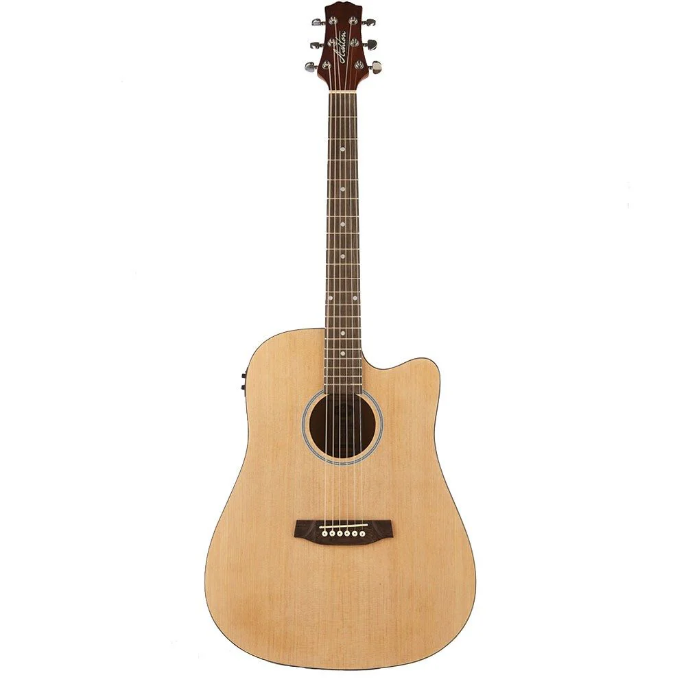 Ashton D20CEQNTM Acoustic Guitar w/ Cutaway & Pickup (Natural)