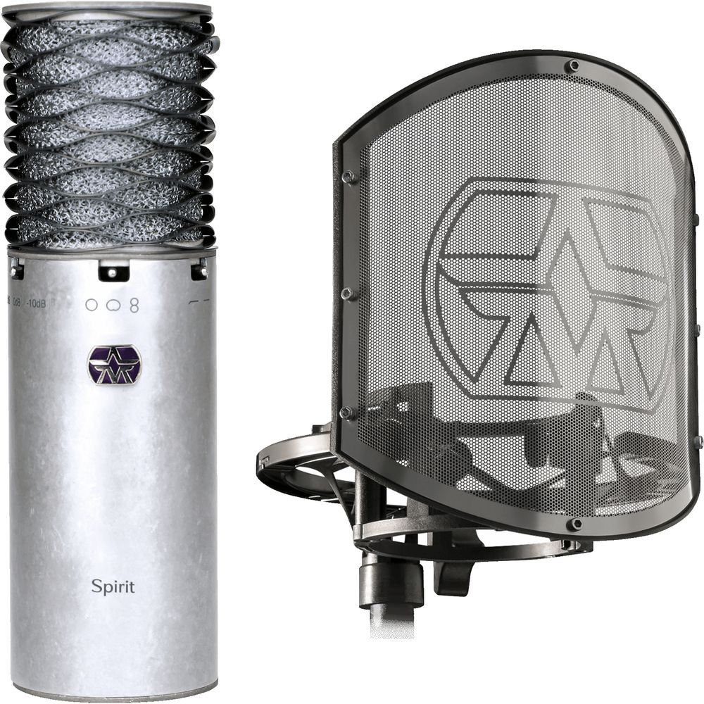 Aston Microphones Spirit Silver Bundle w/ Pop Filter & Shock Mount