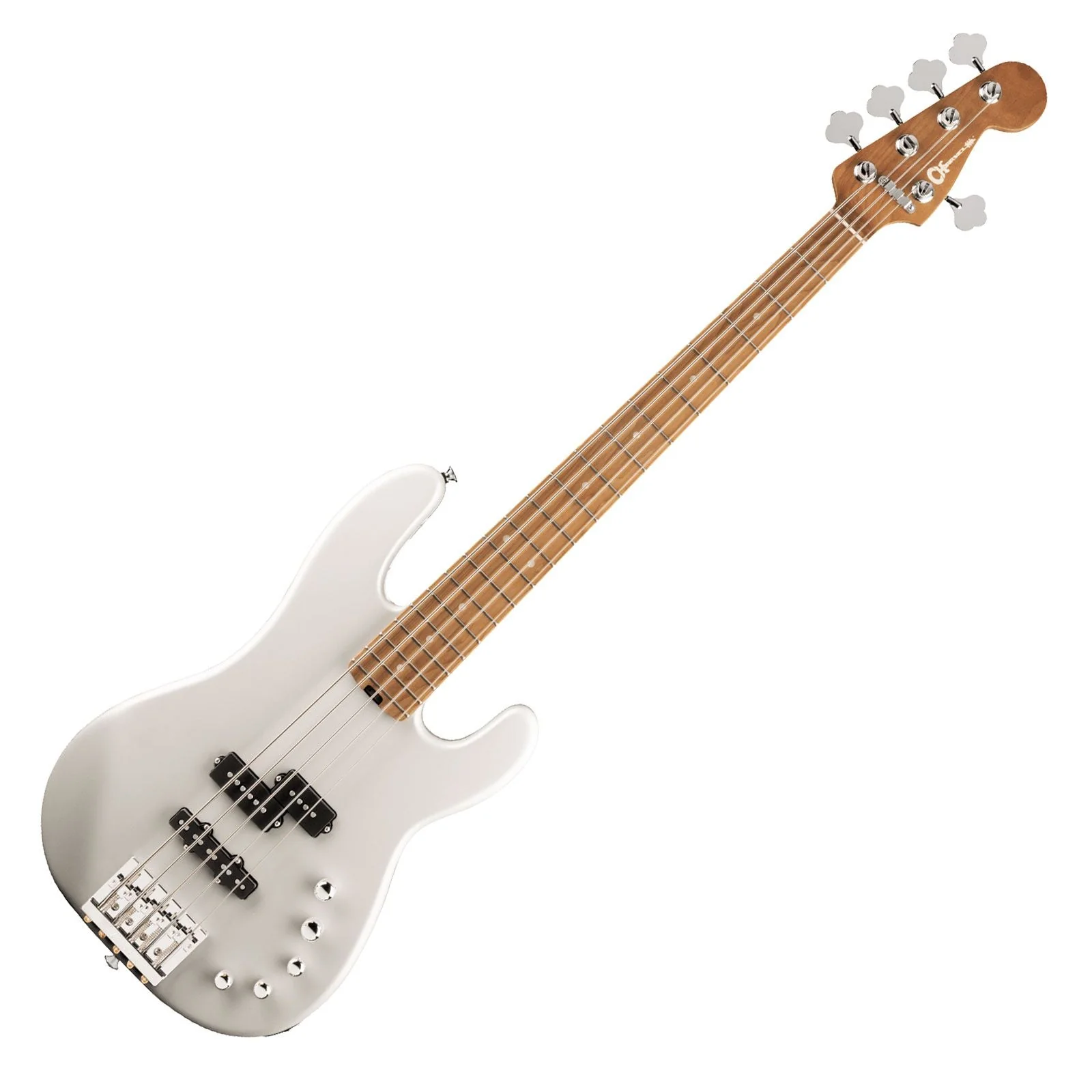 Charvel ProMod San Dimas Bass PJ V Caramelized Maple FB Platinum Pearl