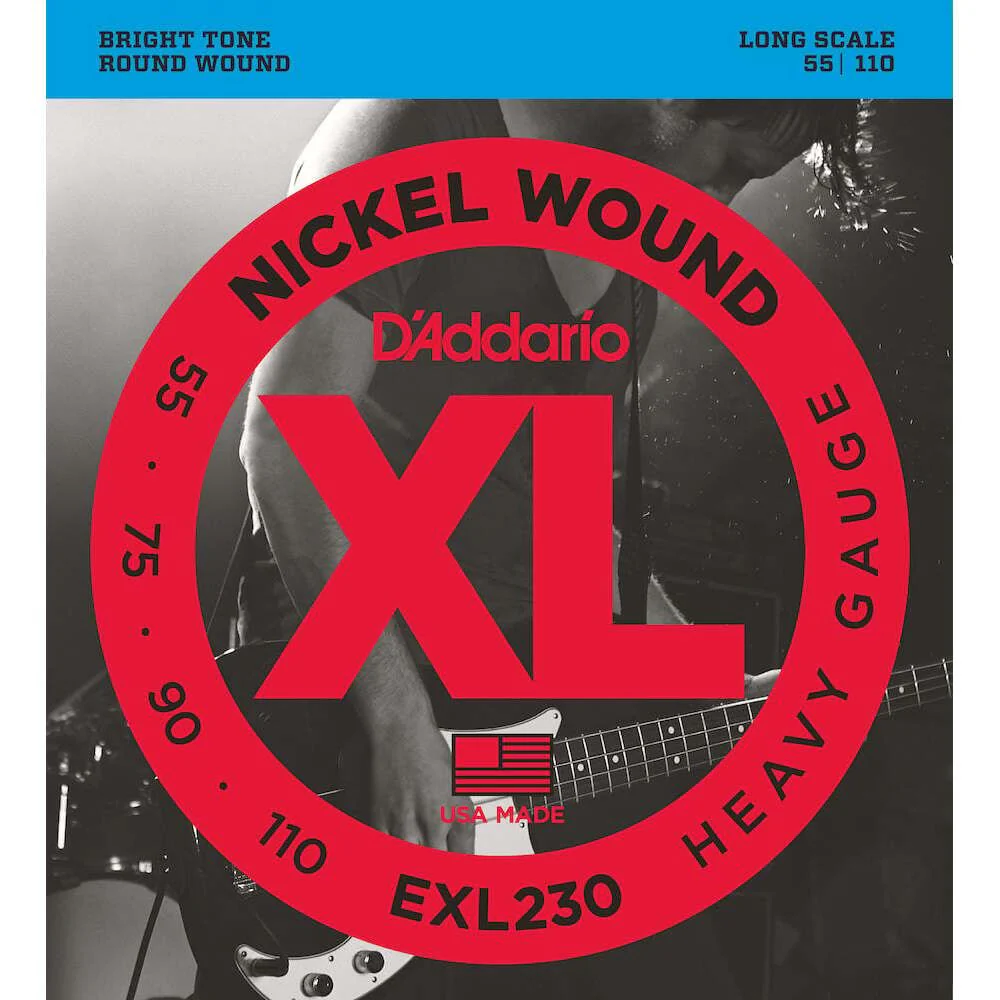 DAddario EXL230 Nickel Wound Bass Guitar Strings Heavy 55110 Long Scale