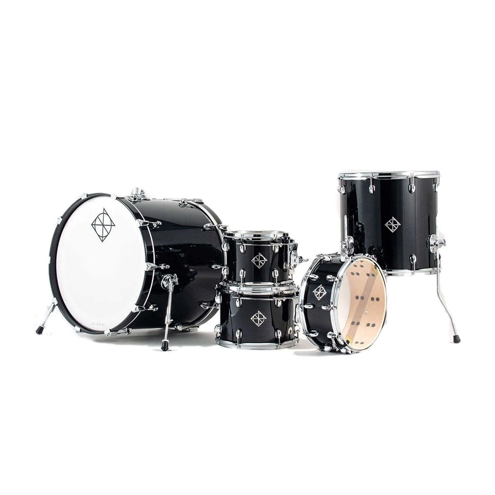 Dixon Cornerstone Maple 522 Series 5Piece Drum Kit Quetzel Blue Satin
