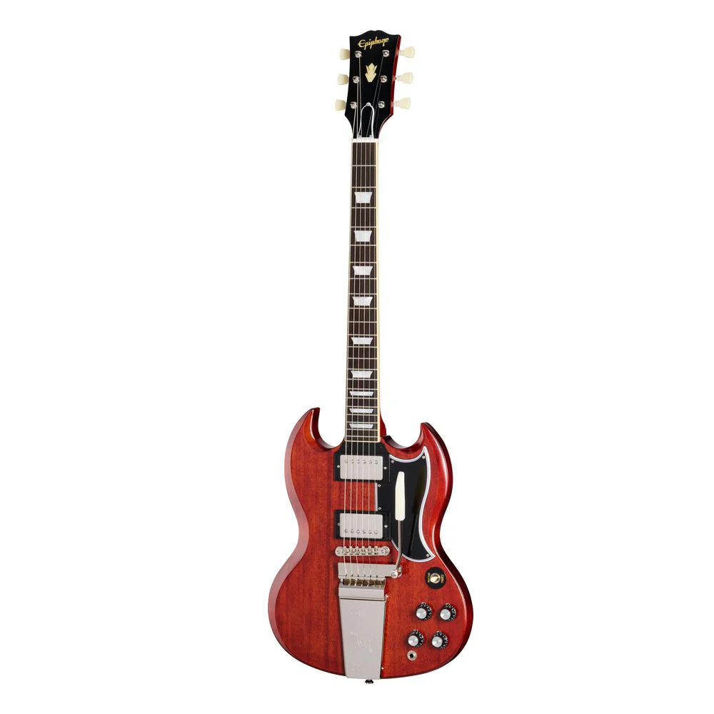 Epiphone 'Inspired By Gibson' 1964 SG Standard w/ Maestro Vibrola (Cherry Red) Inc Case