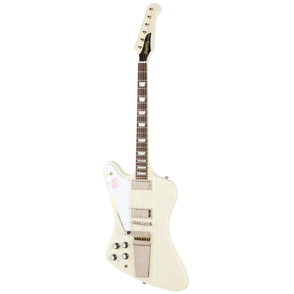 Epiphone 'Inspired By Gibson' 63' Firebird V Maestro Vibrola L/H (Polaris White) Inc Case