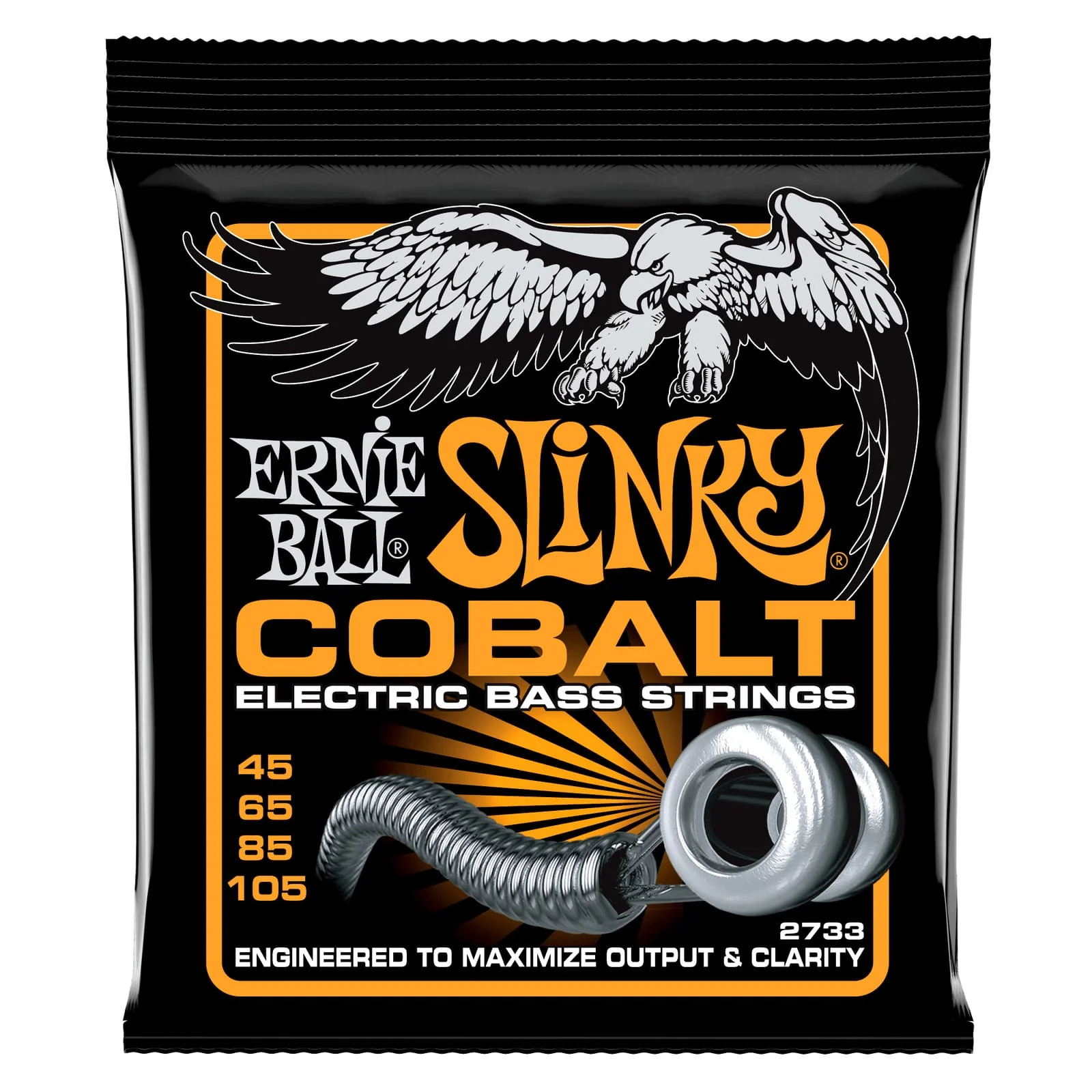 Ernie Ball P02733 Hybrid Slinky Cobalt Electric Bass Strings 45105