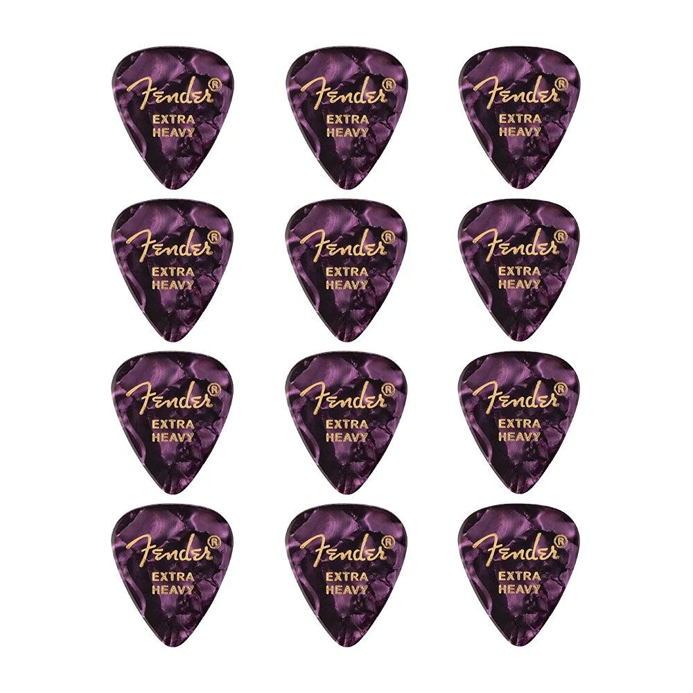 Fender 351 Shape Premium Picks 12-Pack - Extra Heavy (Purple Moto)