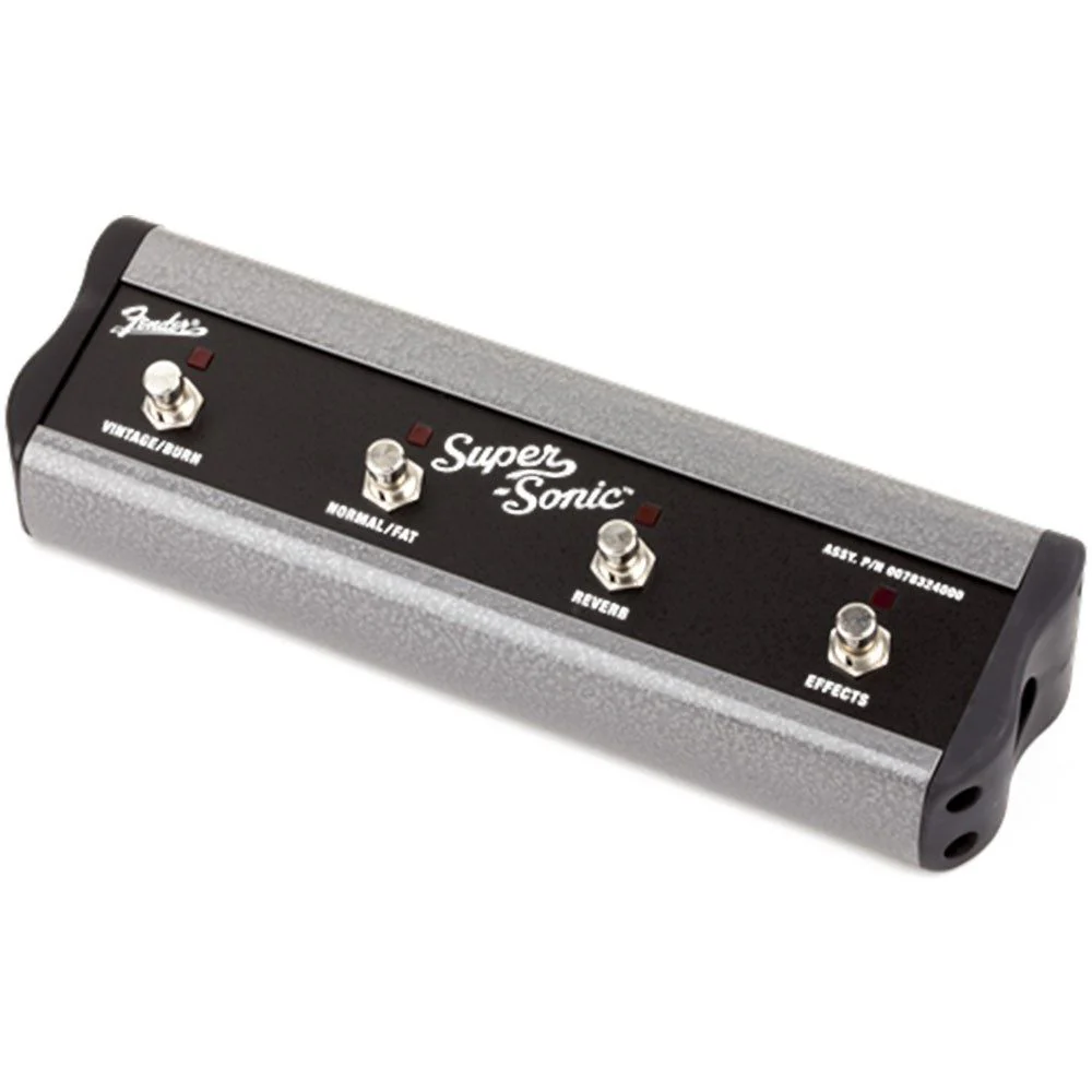 Fender 4-Button Footswitch: Amp Voicing, Channel, FX Loop Bypass, Reverb (No Cable)
