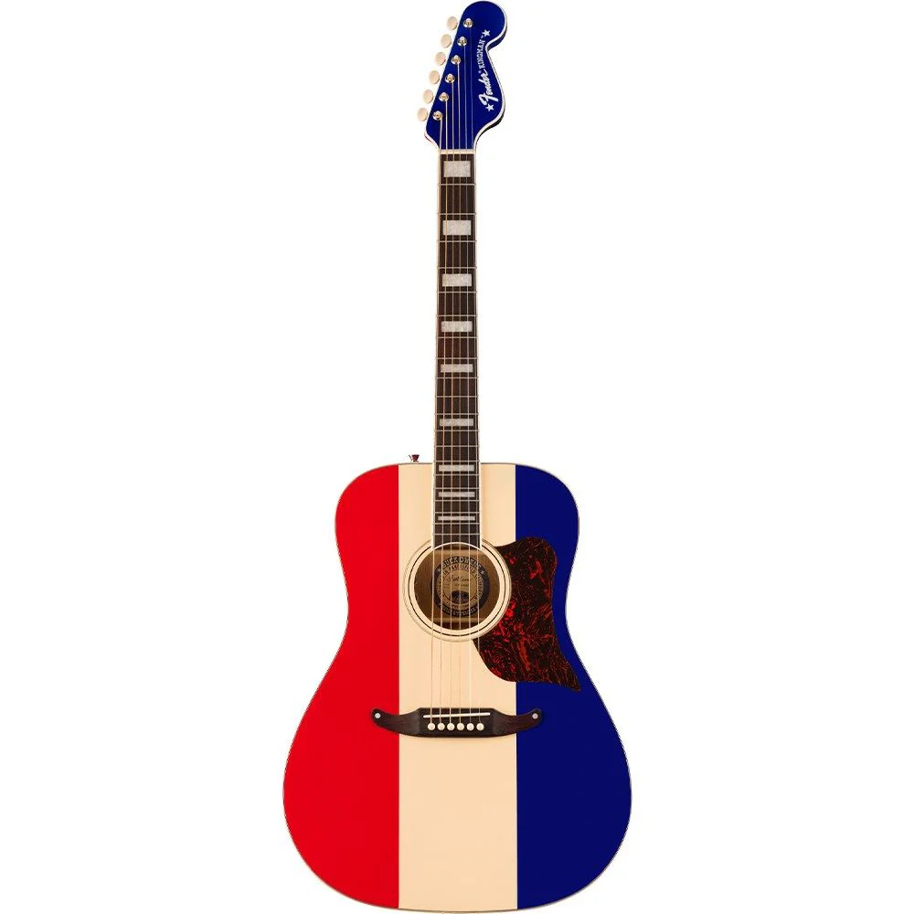 Fender Buck Owens Kingman Acoustic (Red White & Blue) inc Case