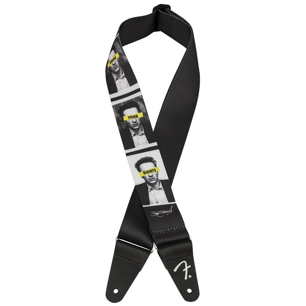 Fender Joe Strummer Know Your Rights Strap (Black/White) 2"