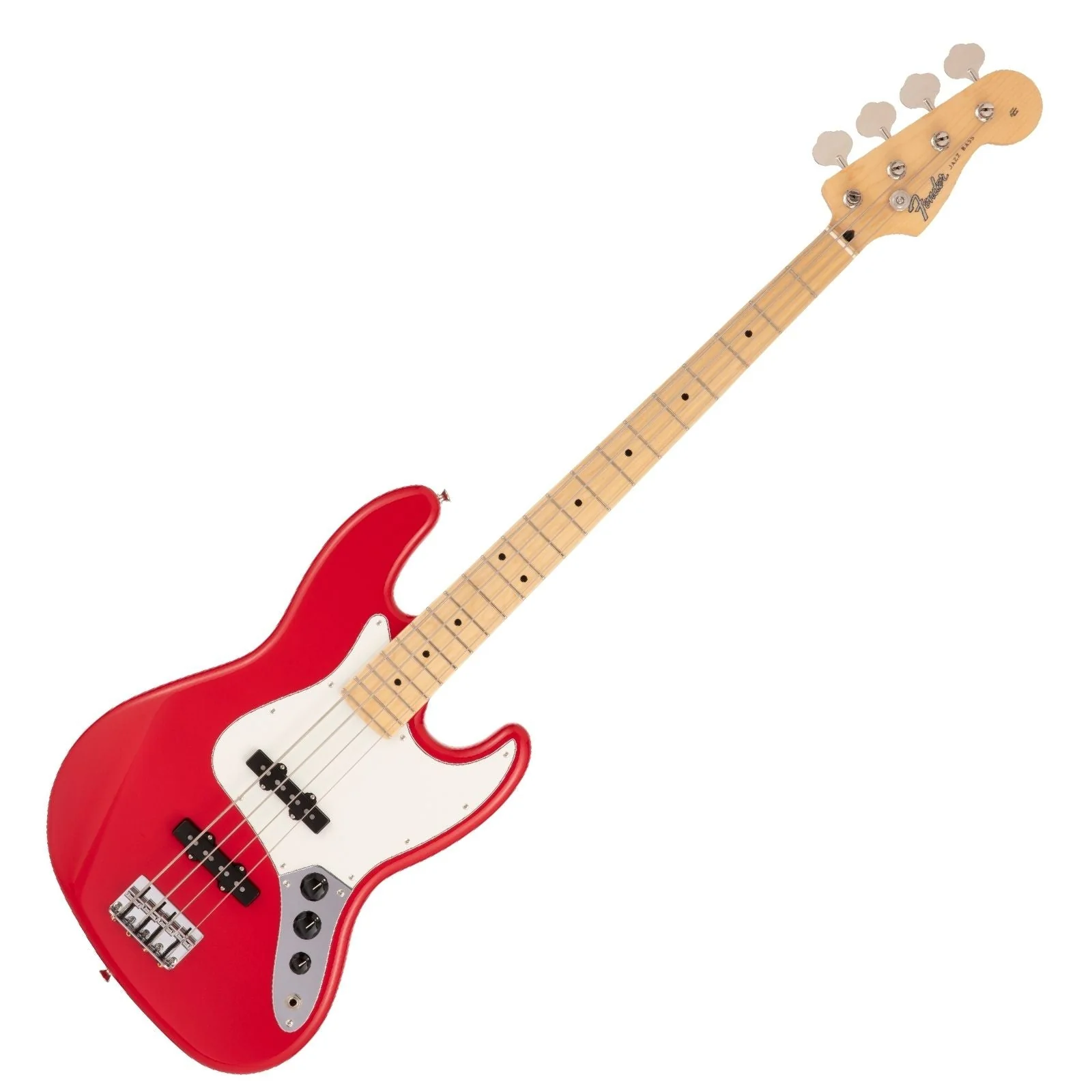 Fender Made in Japan Hybrid II Jazz Bass Guitar with Maple FB Modena Red