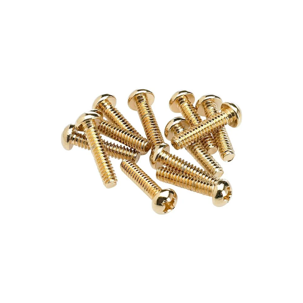 Fender Pickup and Selector Switch Mounting Screws 12-Pack (Gold)