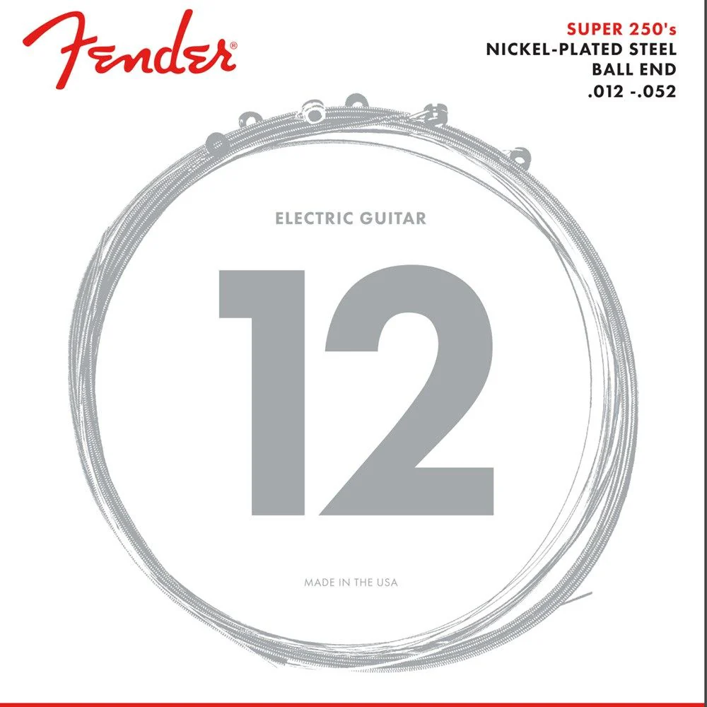 Fender Super 250H Electric Guitar Strings Nickel Plated Steel Ball End - Heavy (12-52)