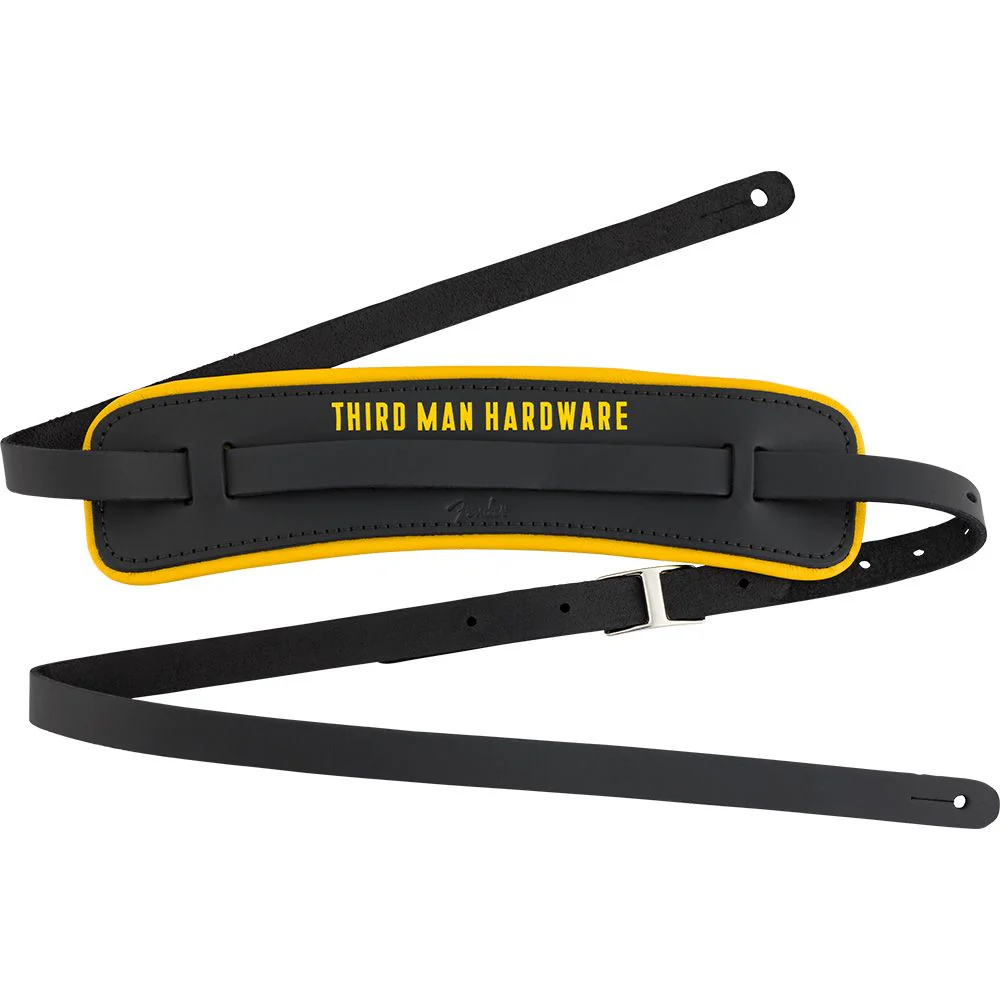 Fender x Third Man Hardware Leather Strap (Black/Yellow)