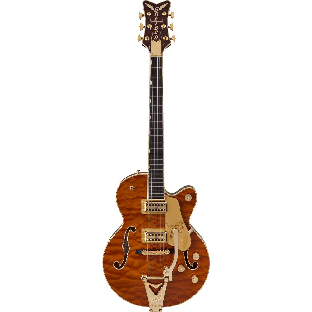 Gretsch Ltd Ed Falcon Center Block Jr. w/ Bigsby Quilted Maple (Roundup Orange)