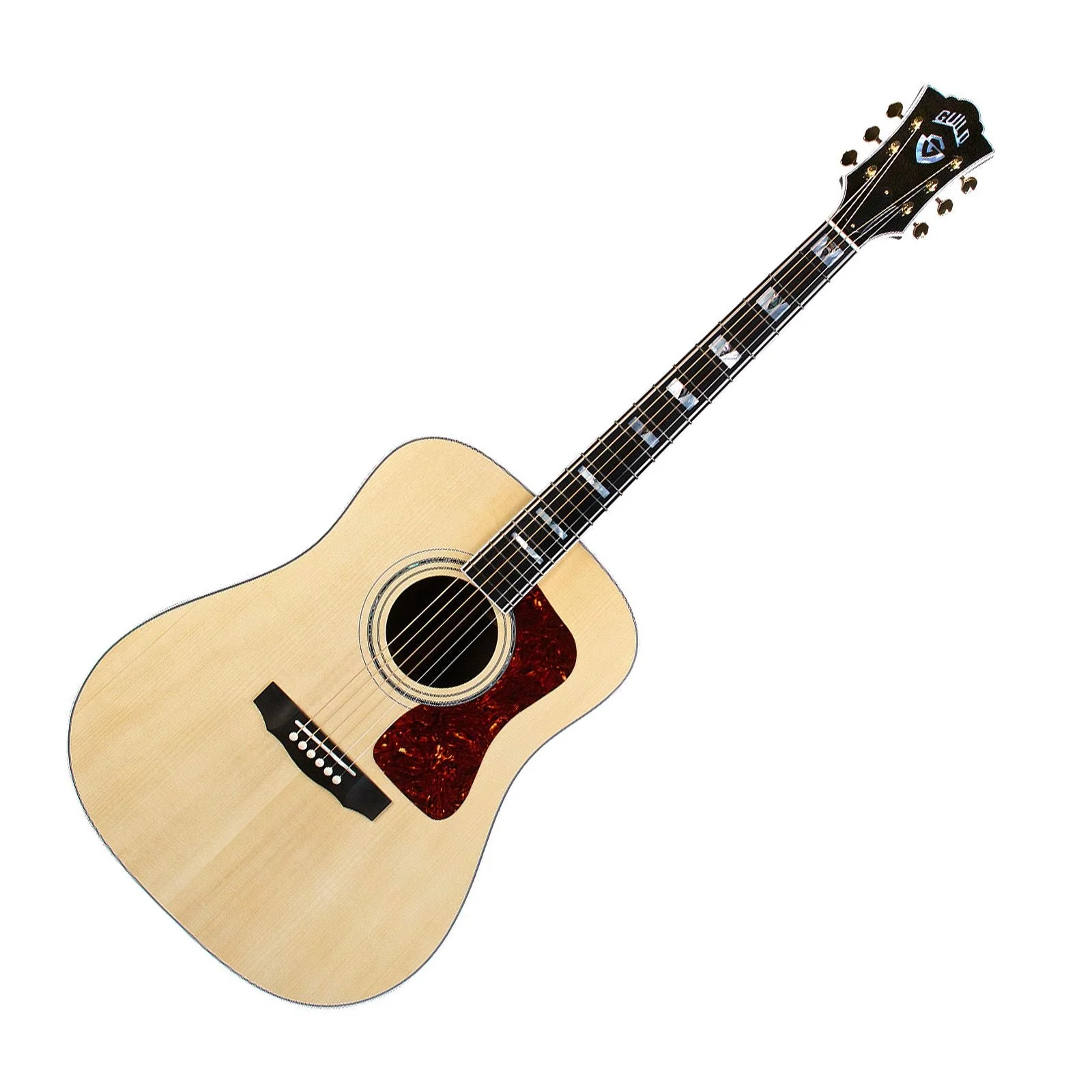 Guild USA D-55E Dreadnought Acoustic Electric Guitar (Natural) inc Hard Case