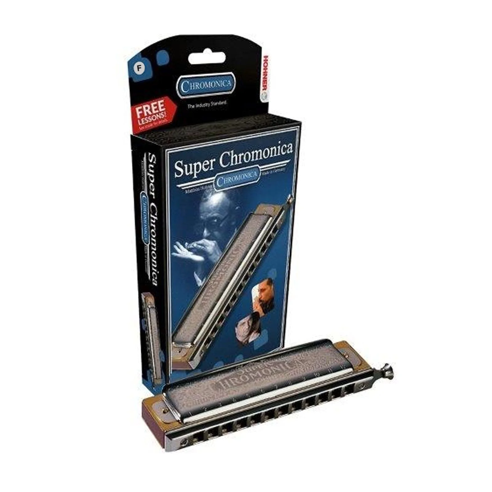 Hohner Super Chromonica Harmonica in Large Hang Pack F
