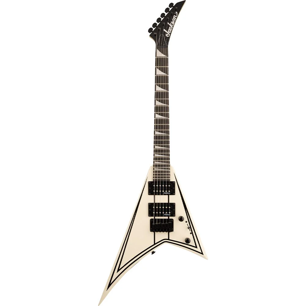 Jackson JS Series RR Minion JS1XM Amaranth Fingerboard (Snow White Black Pin Stripes)