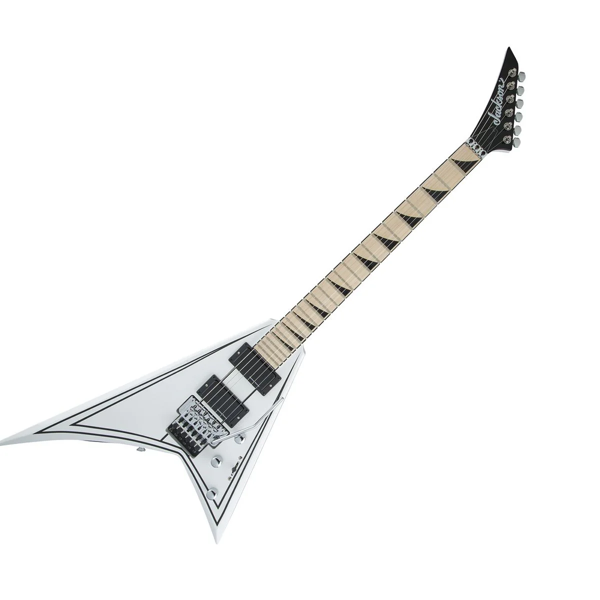 Jackson X Series Rhoads RRX24M Maple FB Snow White w Black Pinstripes Electric Gu