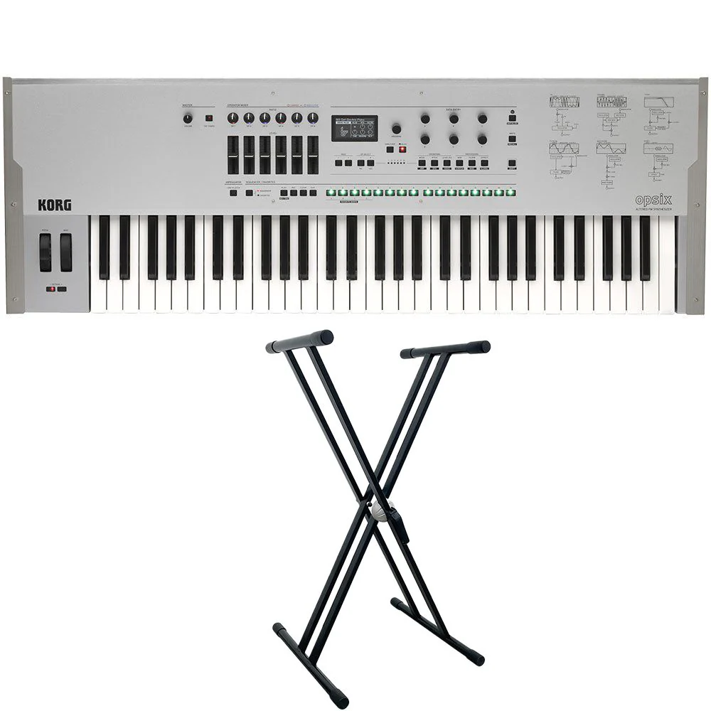 Korg opsix SE 61-Key Synth (Platinum Edition) w/ Hardcase & Bonus Intune KS2 Stand