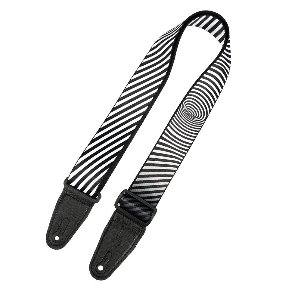 Levys Optical Illusion Print Strap (Black/White) w/ Black Ends
