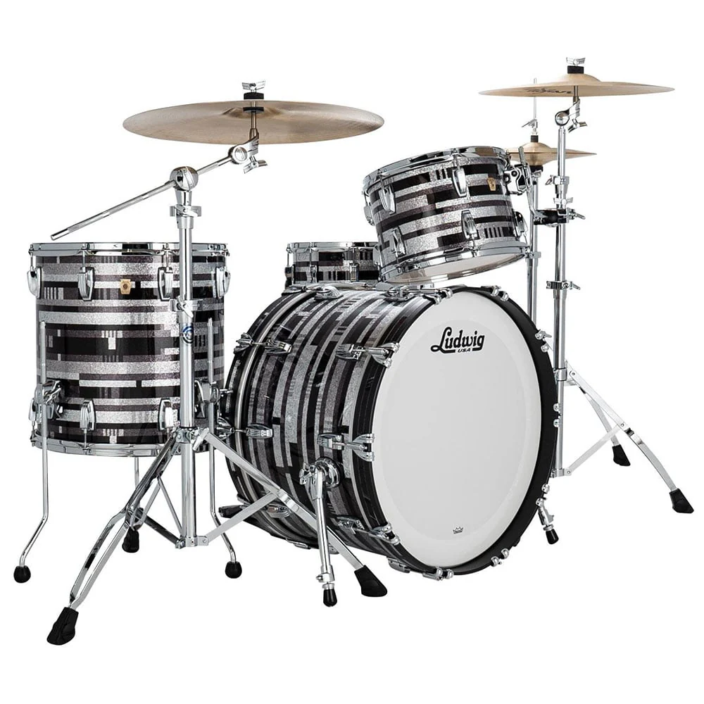 Ludwig Classic Maple 22" FAB 3-Piece Shell Pack (Digital Black Sparkle)