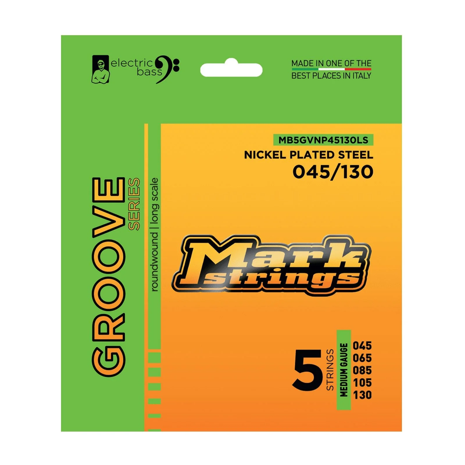 Markbass Groove Series Nickel Plated 5-String Bass Guitar String Set 45-130