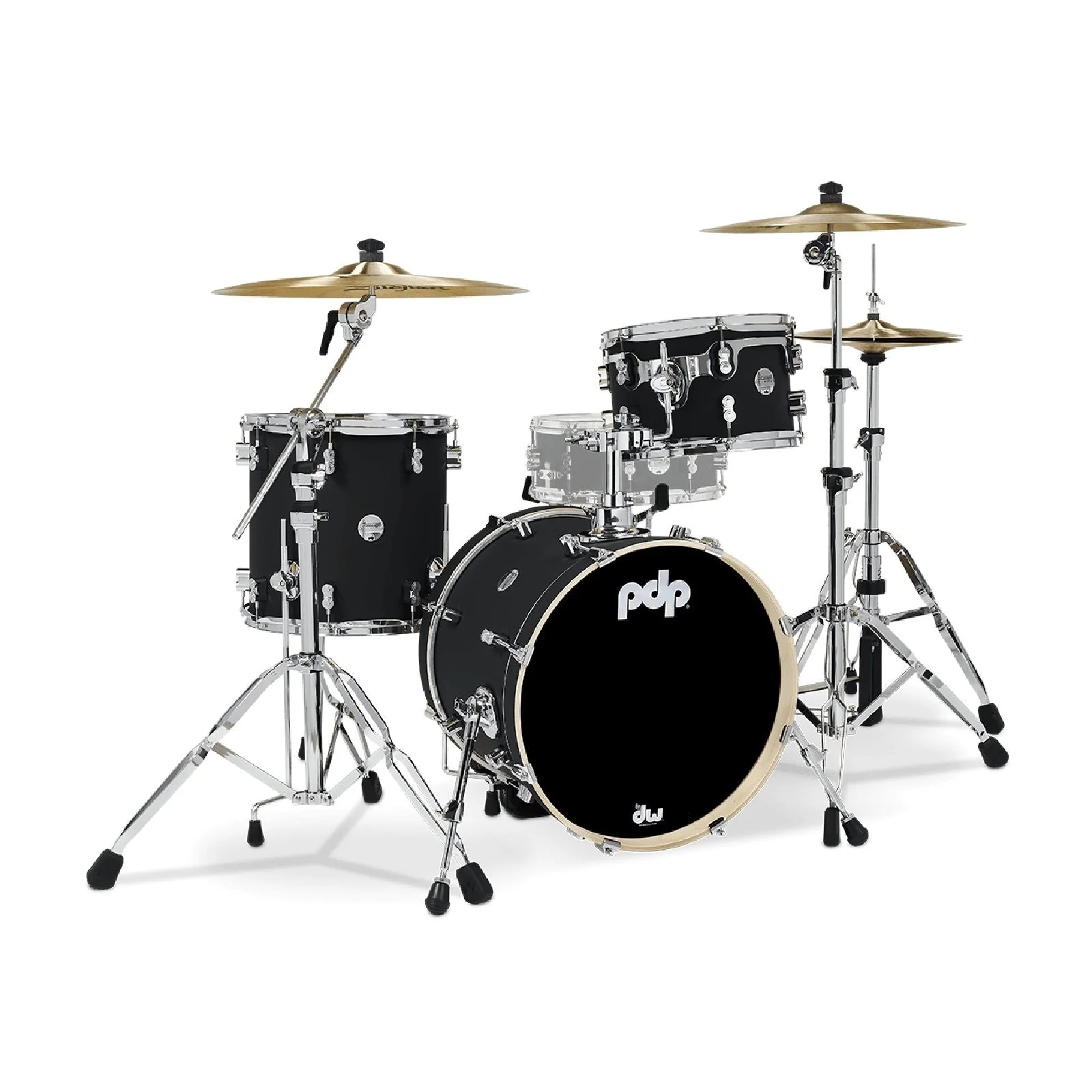 PDP Concept Maple 3 Piece Rock Drum Kit Shell Pack (Satin Black)