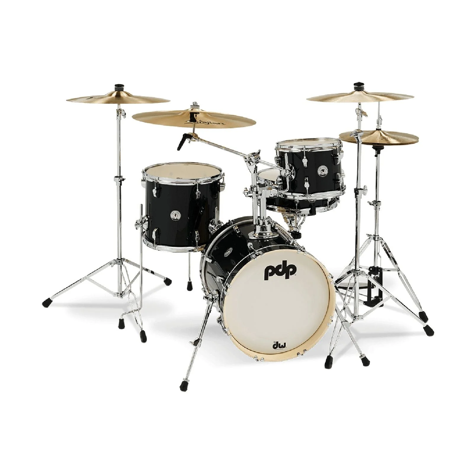 PDP New Yorker 16" 4-Piece Shell Pack Drum Kit (Black Onyx Sparkle)