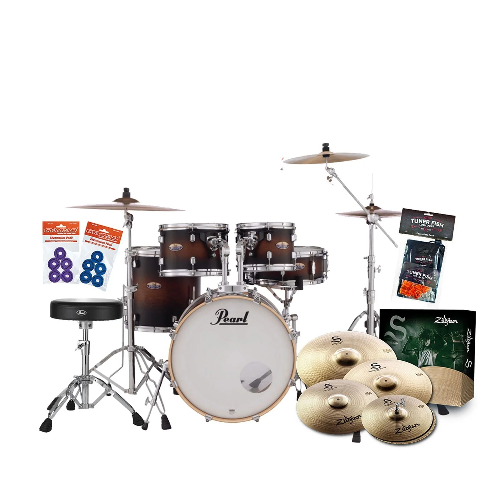PEARL 20inch FUSION INCREDABUNDLE SATIN BROWN BURST DMP905PC260P