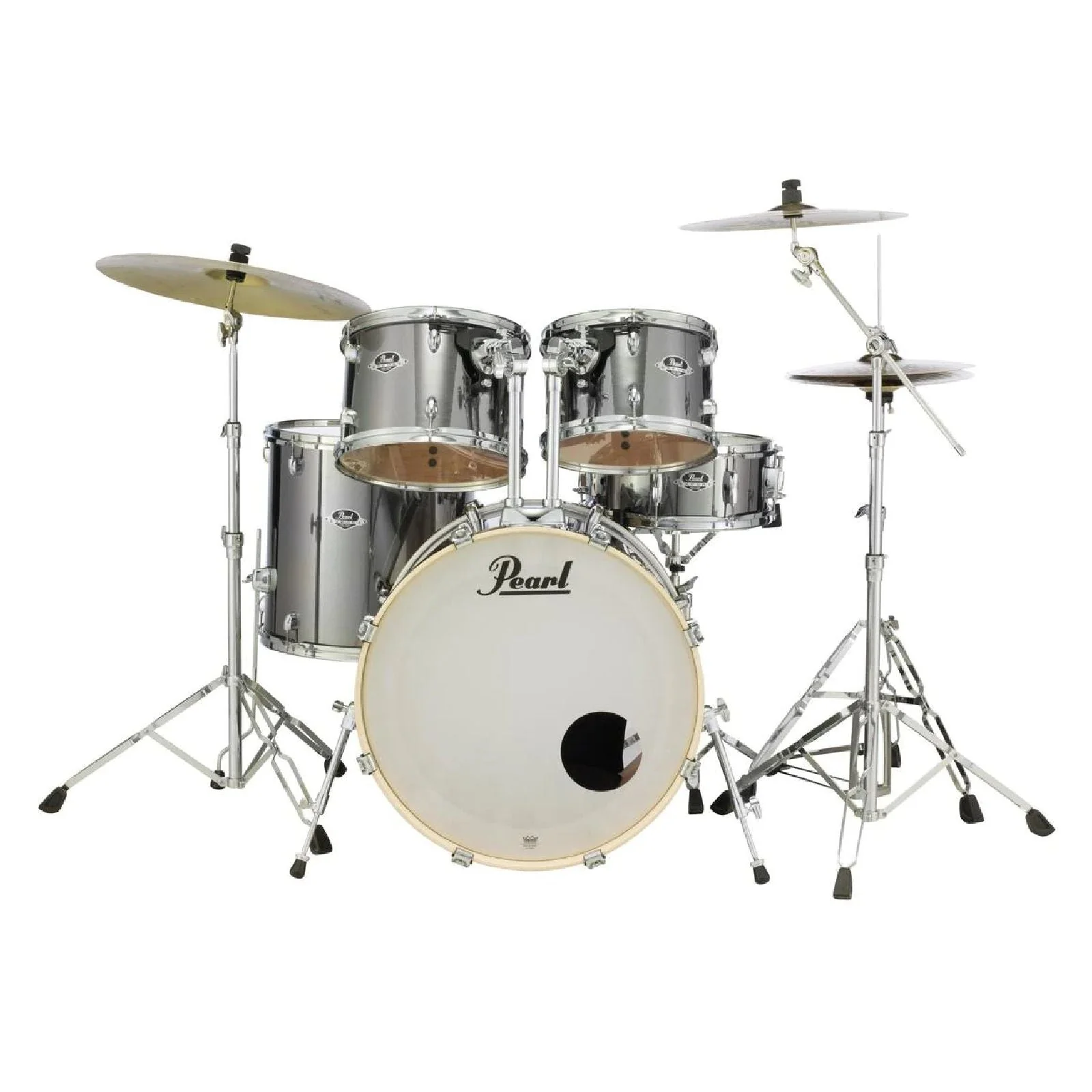 Pearl Export EXX 5pce Drum Kit with Hardware Pack Smokey Chrome