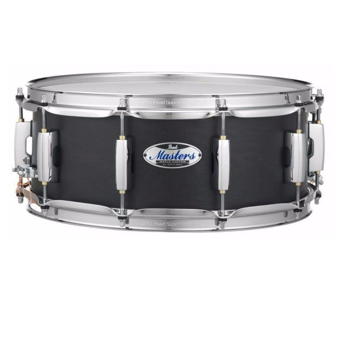 Pearl Masters Maple Complete 14x55inch Snare Drum Matte Black Mist