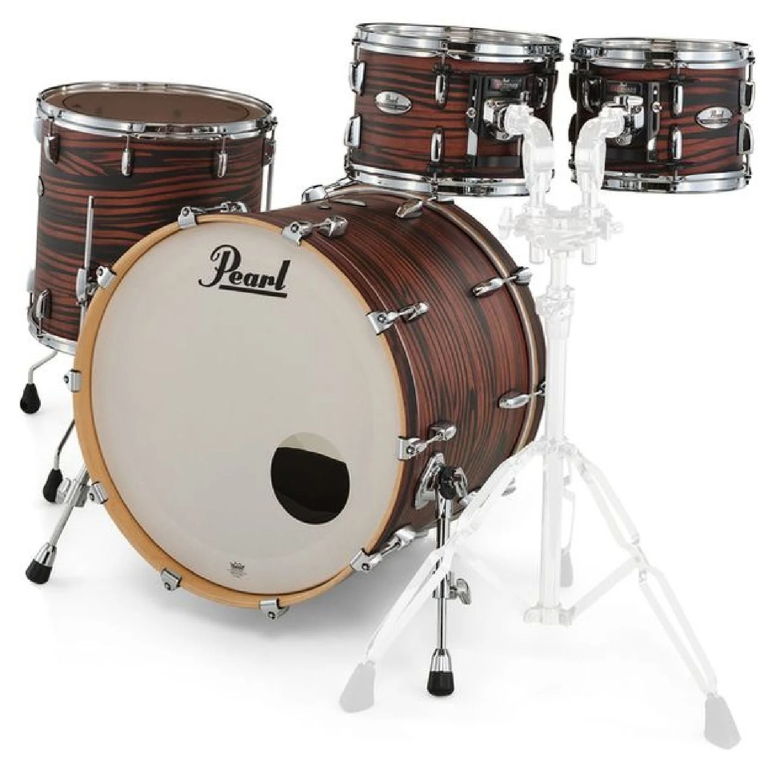 Pearl Professional Fusion Plus 22 Inch 4Piece Drum Kit Matte Mocha Swirl