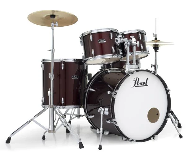 Pearl Roadshow 20" 5-Piece Fusion Drum Kit w/Hardware & Cymbals (Red Wine)