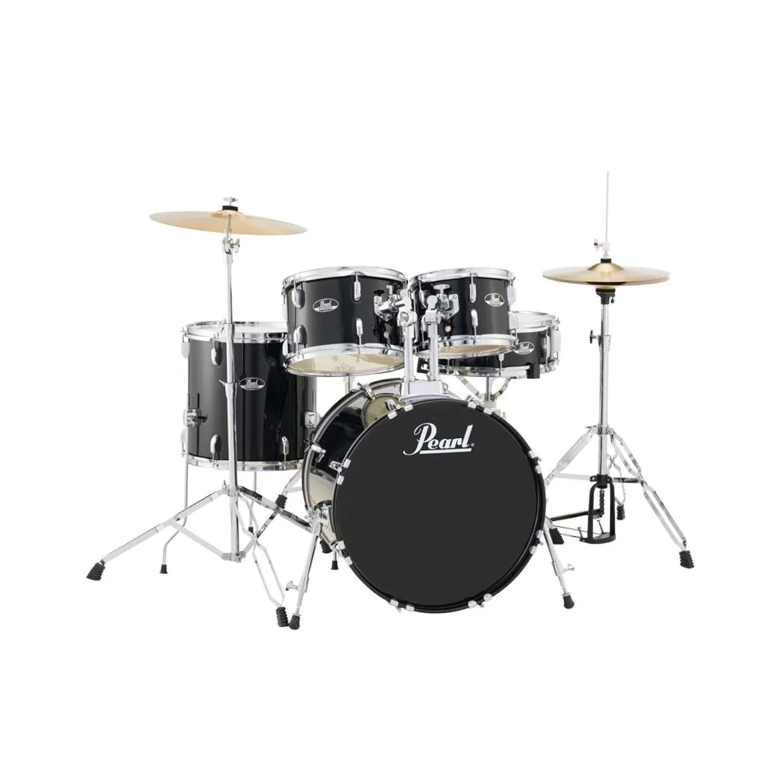 Pearl Roadshow 20" 5pc Fusion Drum Kit w/ Hardware & Cymbals (Jet Black)