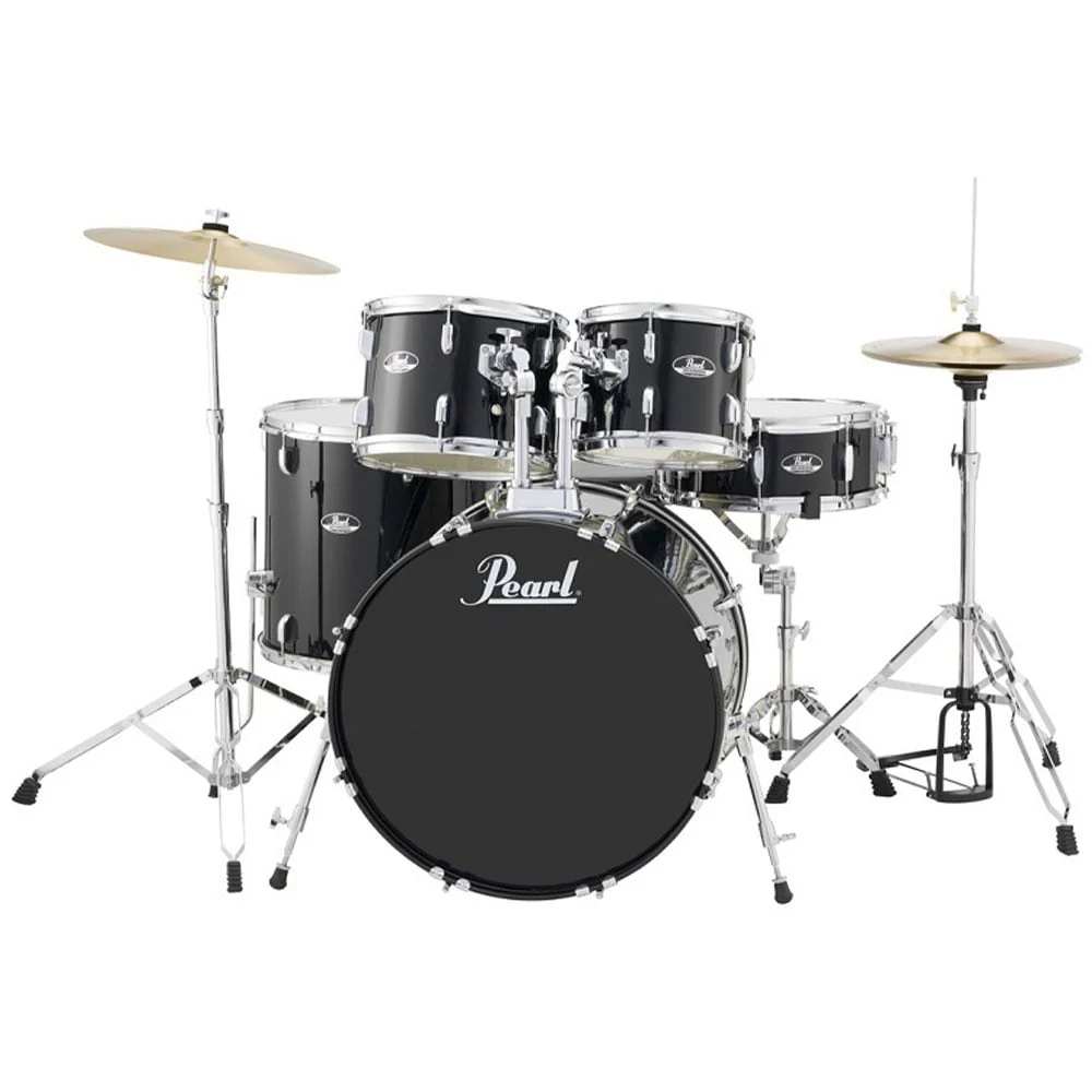 Pearl Roadshow-X 20" 5pc Fusion Drum Kit Package Jet Black (PDRS505B/C-31X)