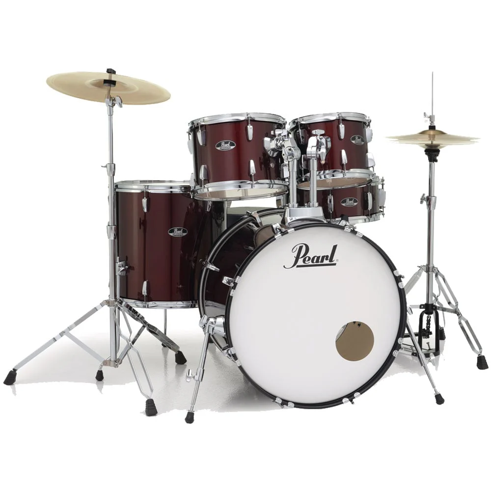 Pearl Roadshow X 22" 5-Piece Fusion Plus Drum Kit w/Hware & Cymbals (Red Wine)