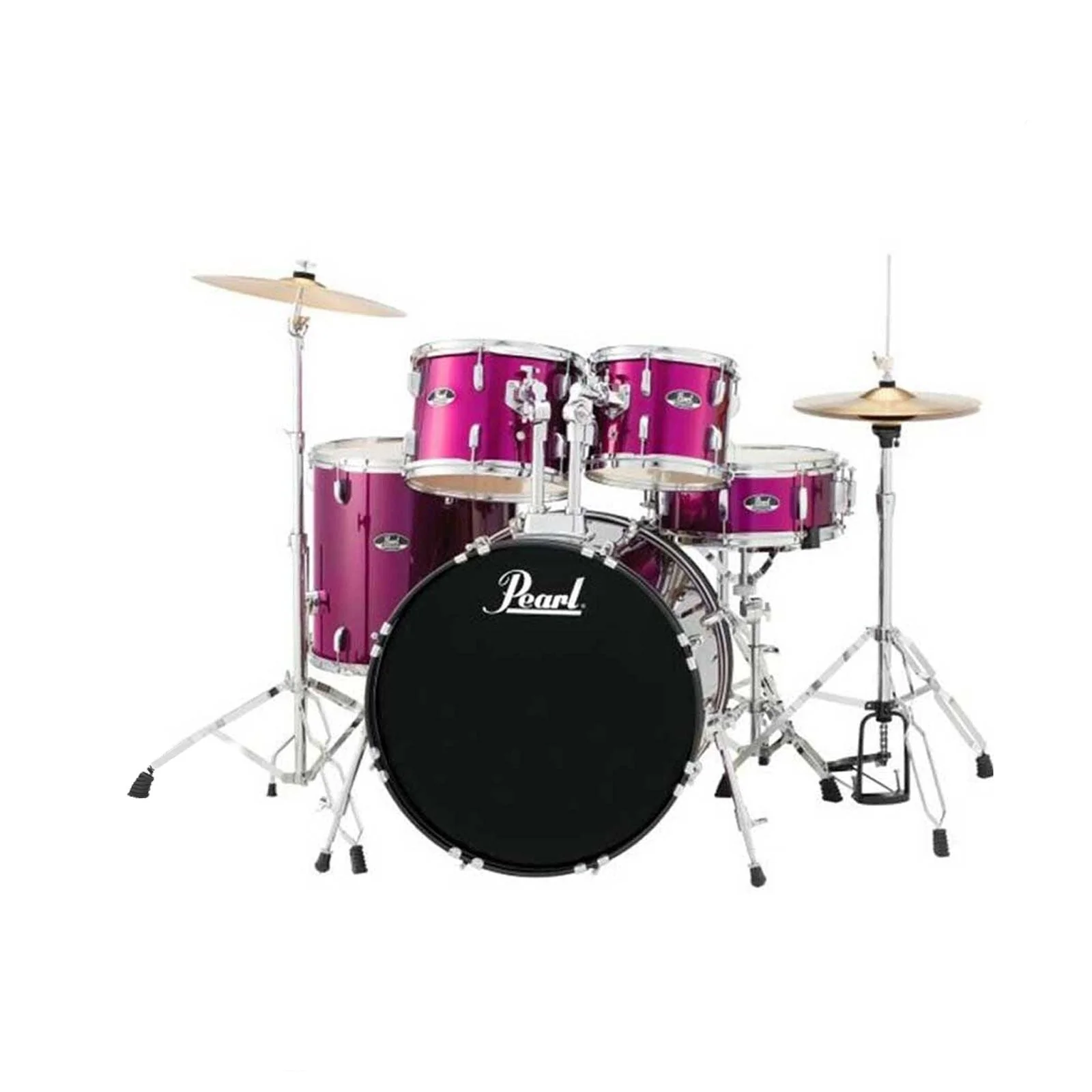 Pearl RS525C 22" 5-Piece Fusion Plus Drum Kit Hardware & Cymbals (Pink Metallic)
