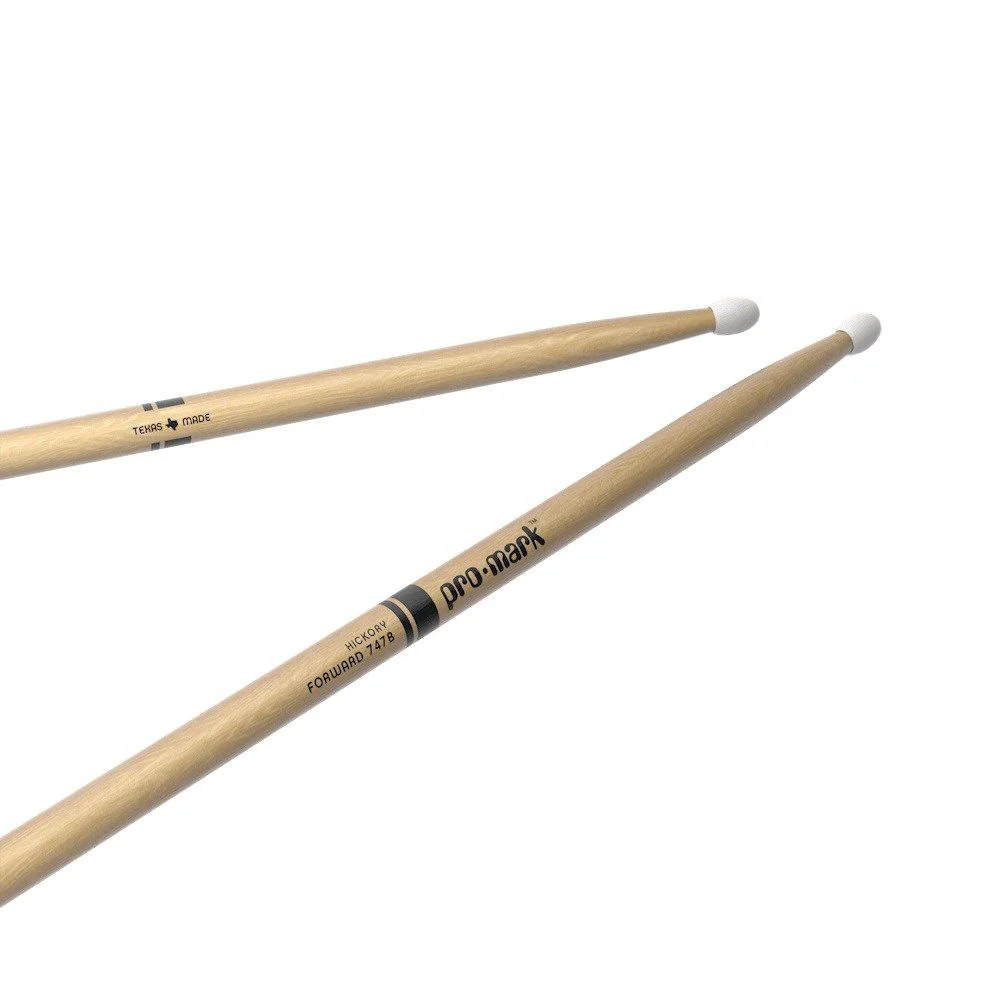 ProMark Classic Forward 747B Hickory Drumstick Oval Nylon Tip