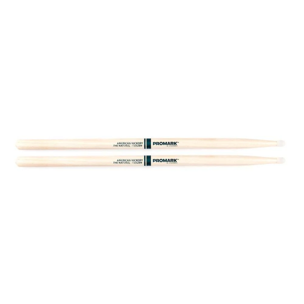 Promark Hickory 2B inchThe Natural inch Nylon Tip drumstick