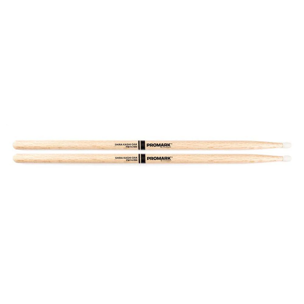 Promark Shira Kashi Oak 747B inchSuper Rock inch Nylon Tip drumstick