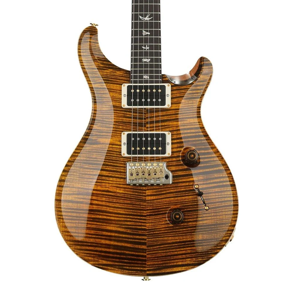 PRS Custom 24 10 Top w/ Pattern Thin Neck (Yellow Tiger) inc Hard Case