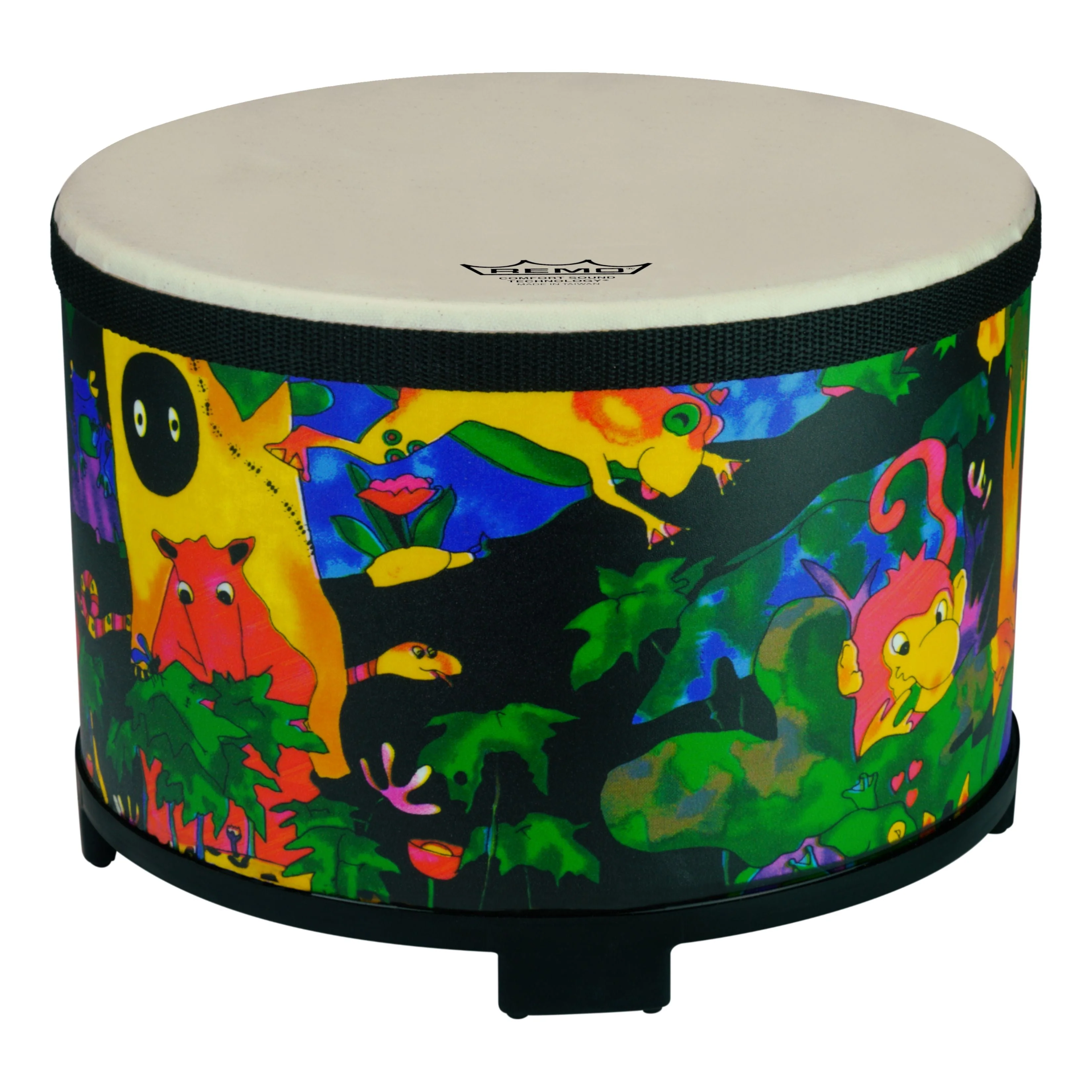 Remo Drum Kids Percussion 10 inch Floor Tom Comfort Sound Technology Rain Forest