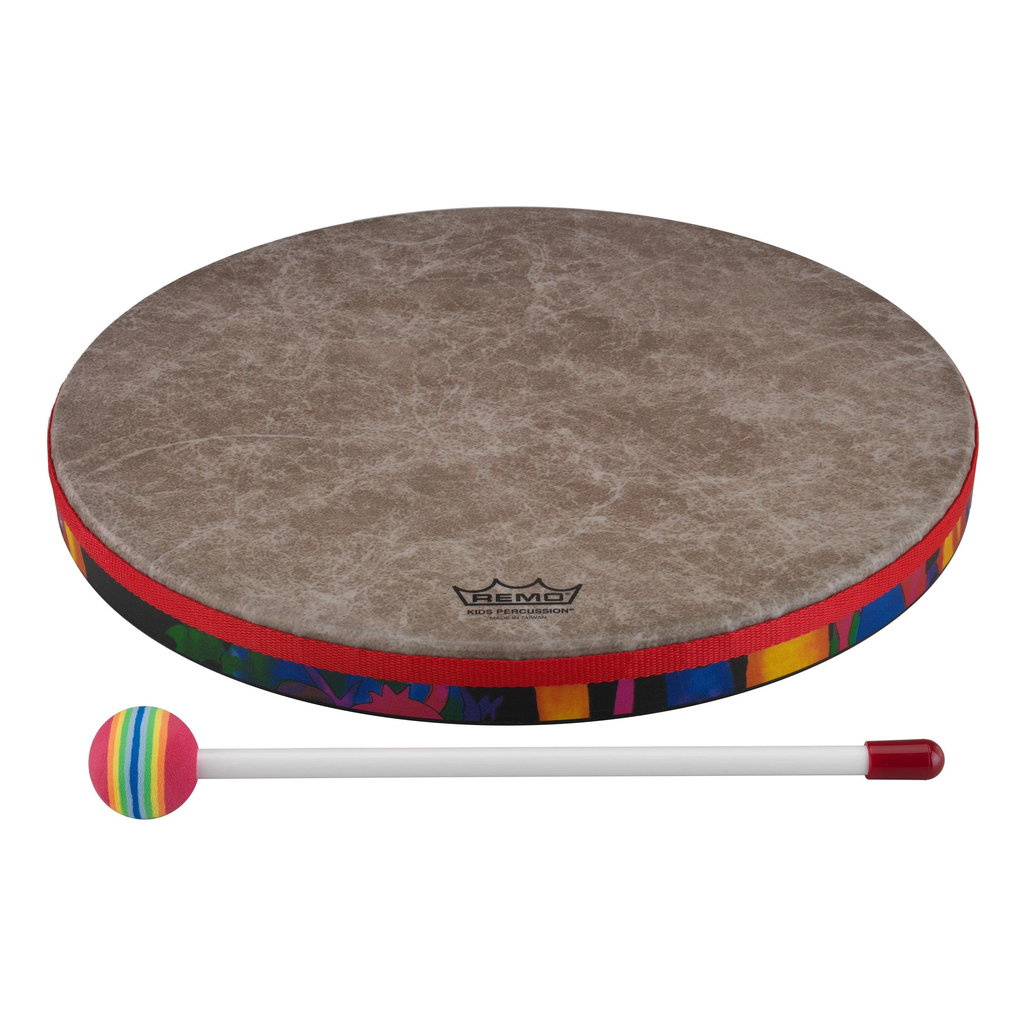 Remo Drum Kids Percussion Hand Drum 14 inch 125 inch Depth Rain Forest Finish Drum