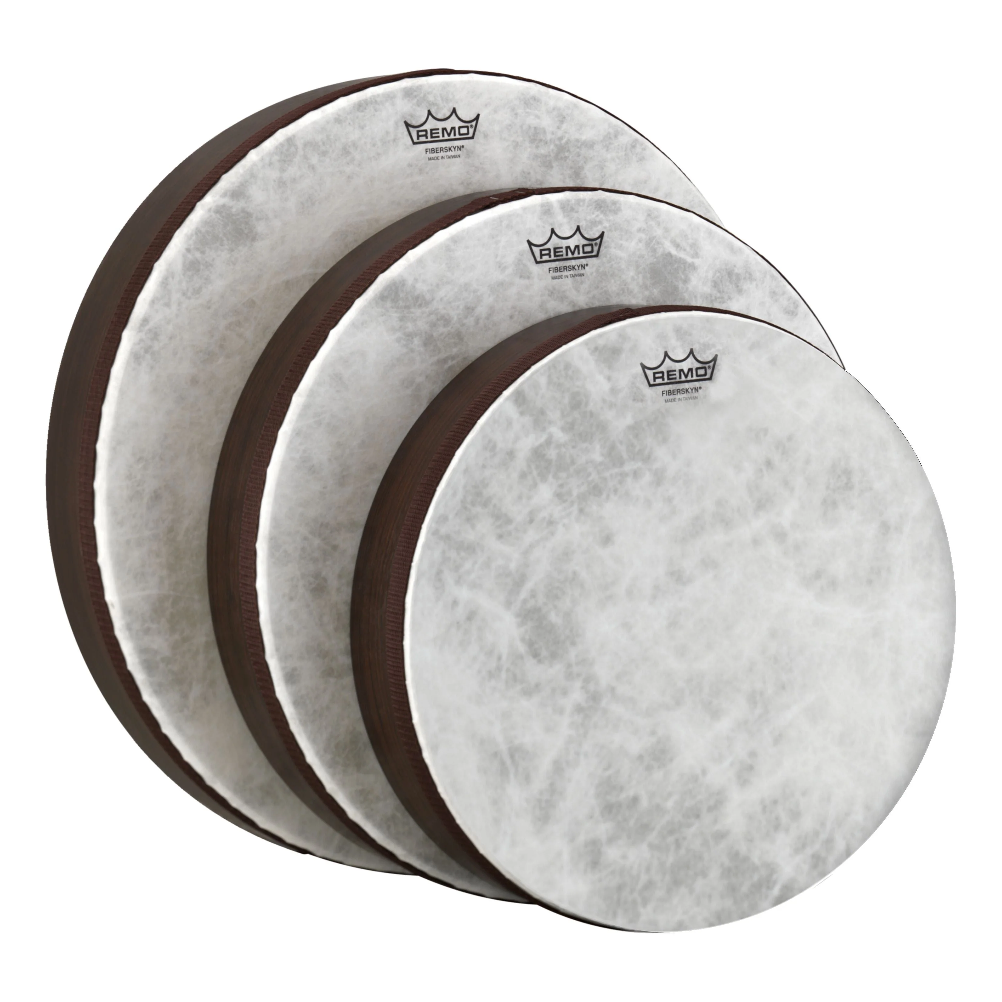 Remo Frame Drums Fiberskyn Medium 3Piece Set 10 12 14 inch