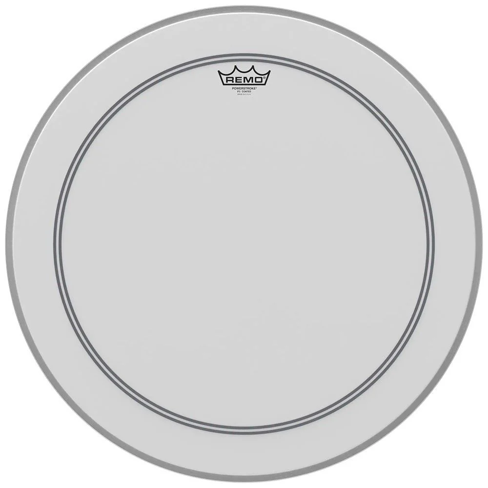 Remo P3-1120-C2 Powerstroke P3 Coated Bass Drumhead, 20" w/ Falam Patch