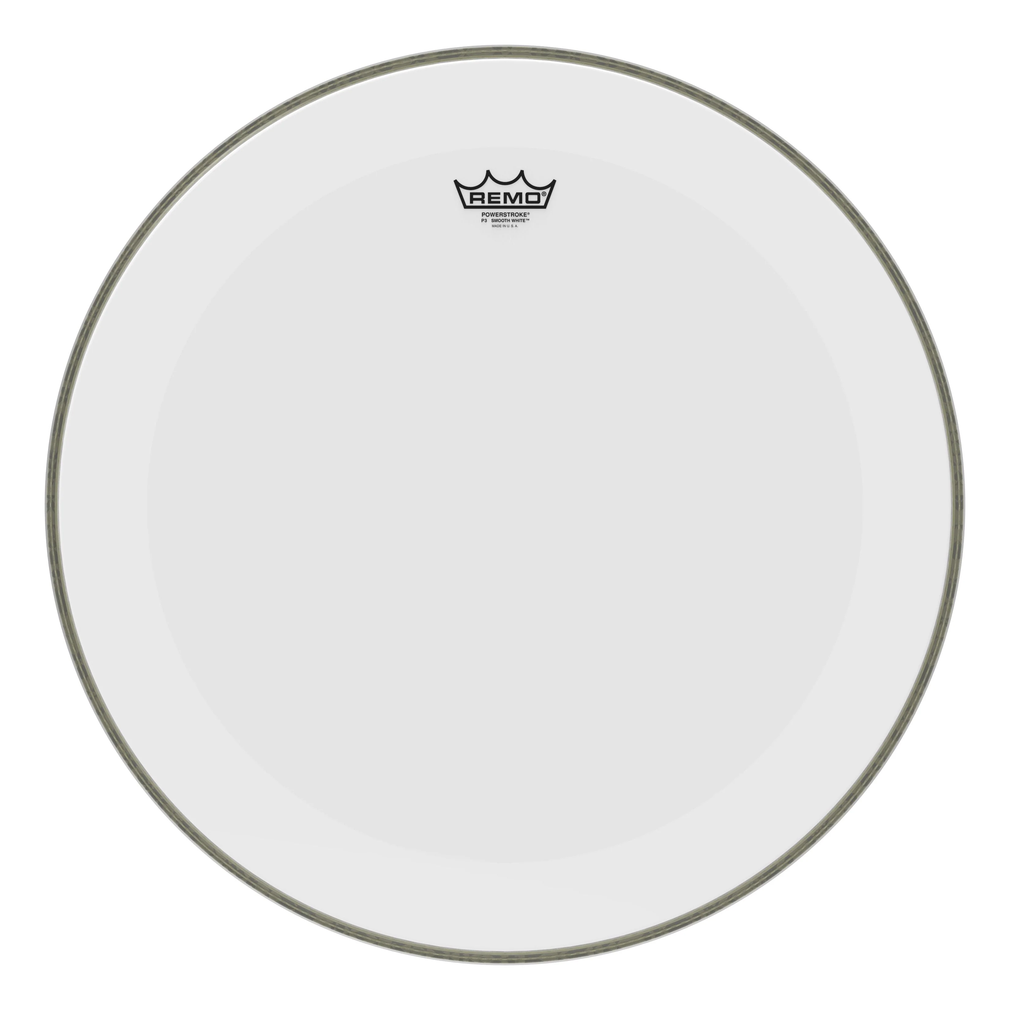 Remo Powerstroke P3 Smooth White 22 inch Drumhead with Falam Patch
