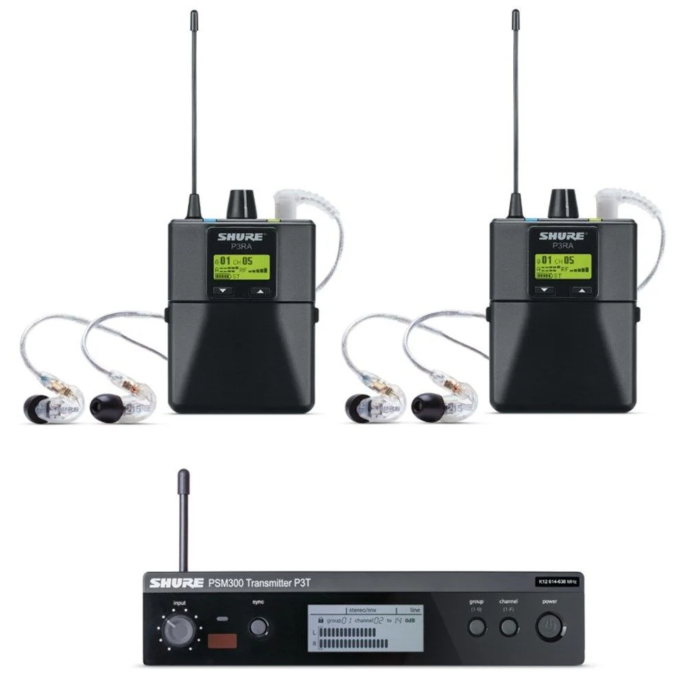 Shure PSM300 Twin Wireless System w/ SE215-CL Earphones J10
