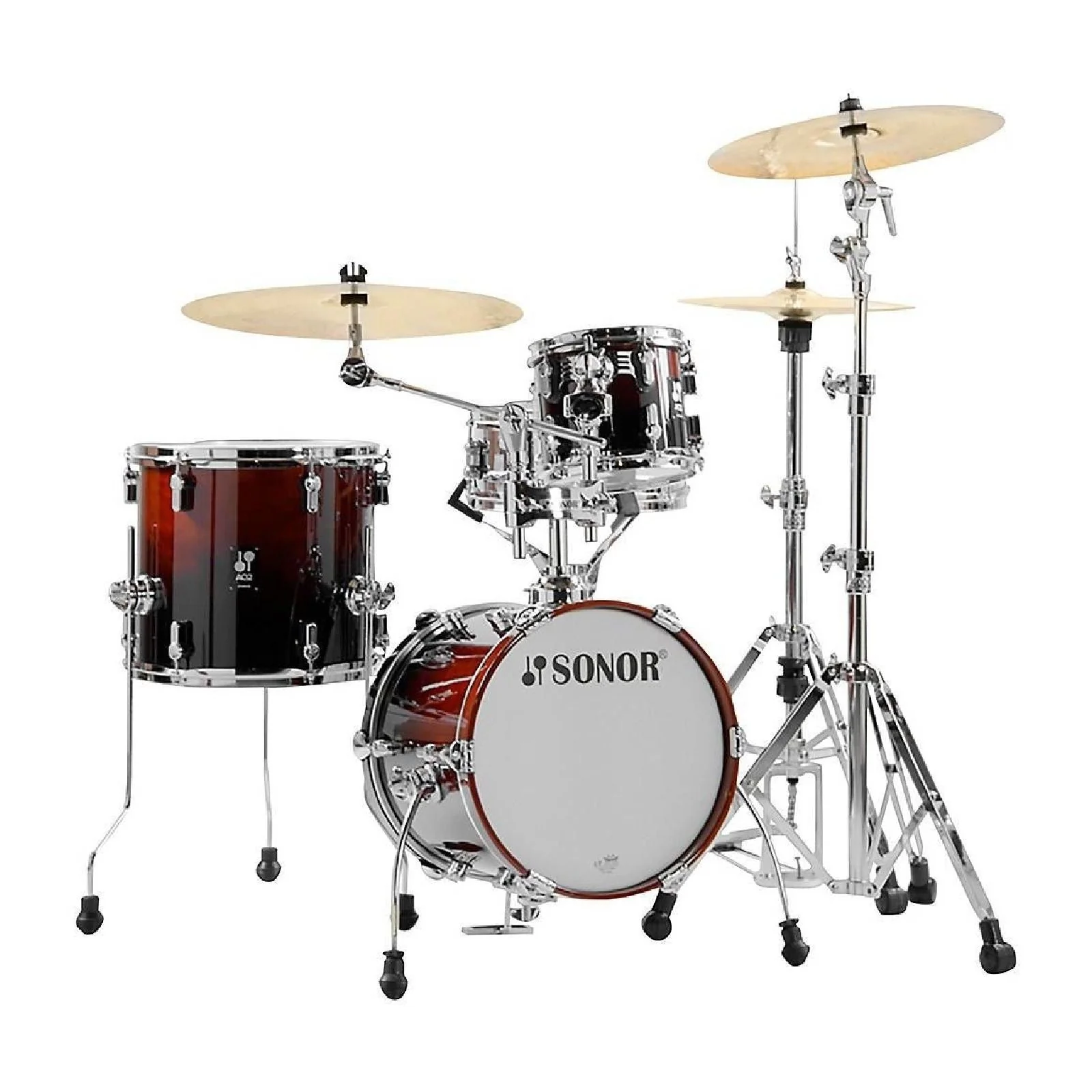 Sonor AQ2 Martini Series 4Piece Drum Kit Shell Pack Brown Fade