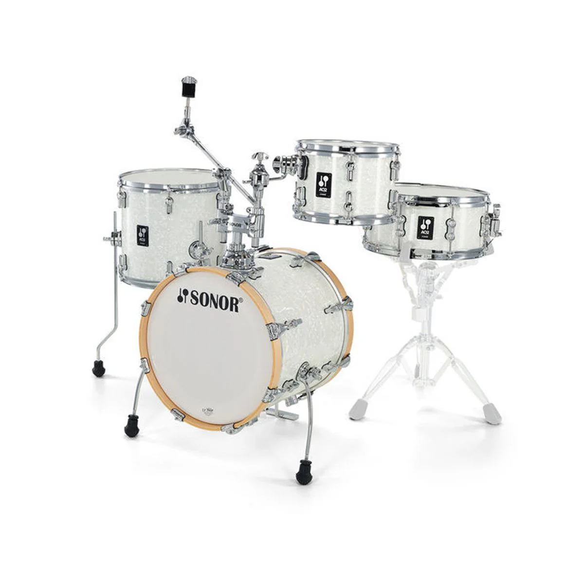 Sonor AQ2SAFARIWHP 4pc AQ2 Maple Safari Shell Pack White Pearl