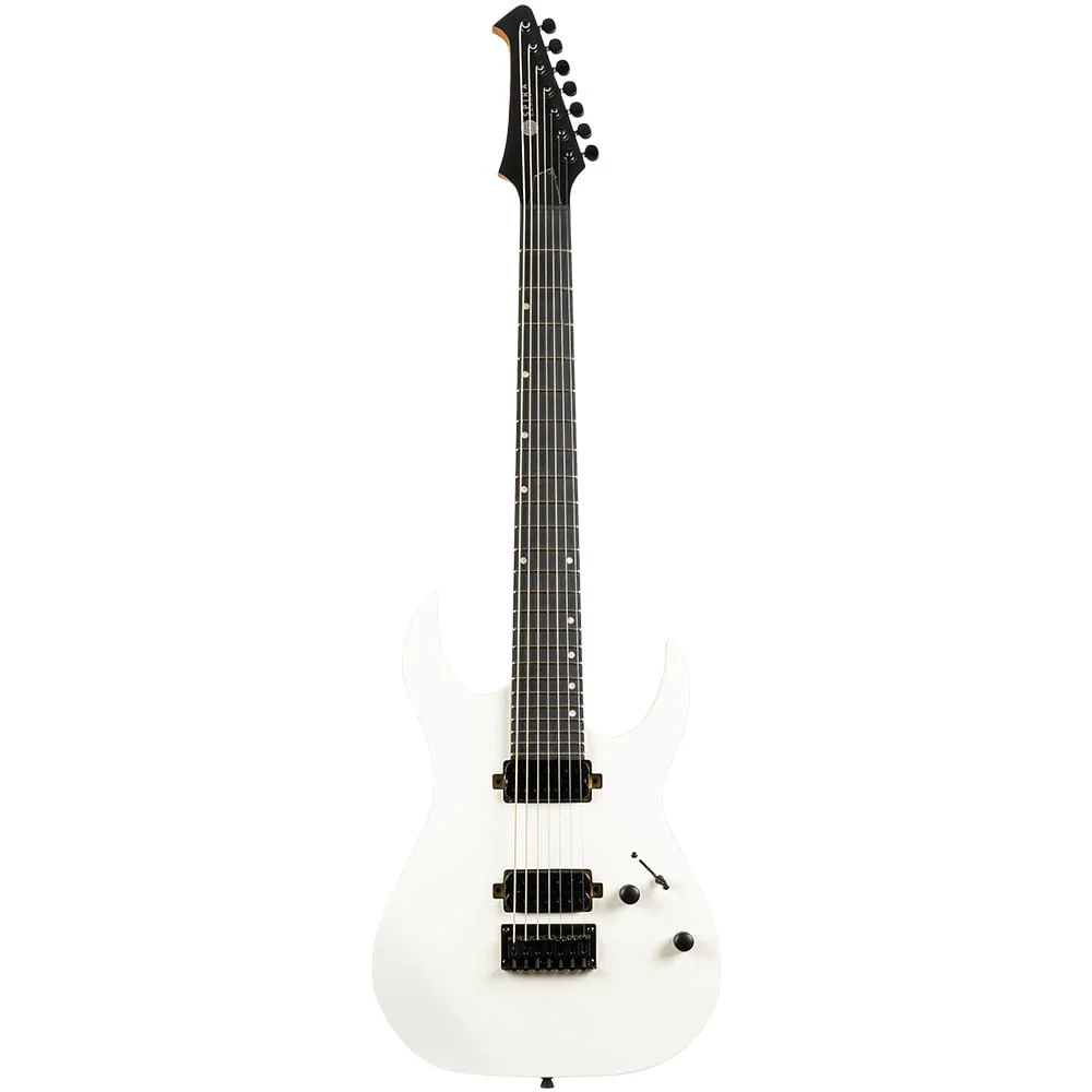 Spira S407MWH 7 String Electric Guitar w/ Spira Villian Humbucker Set (White)