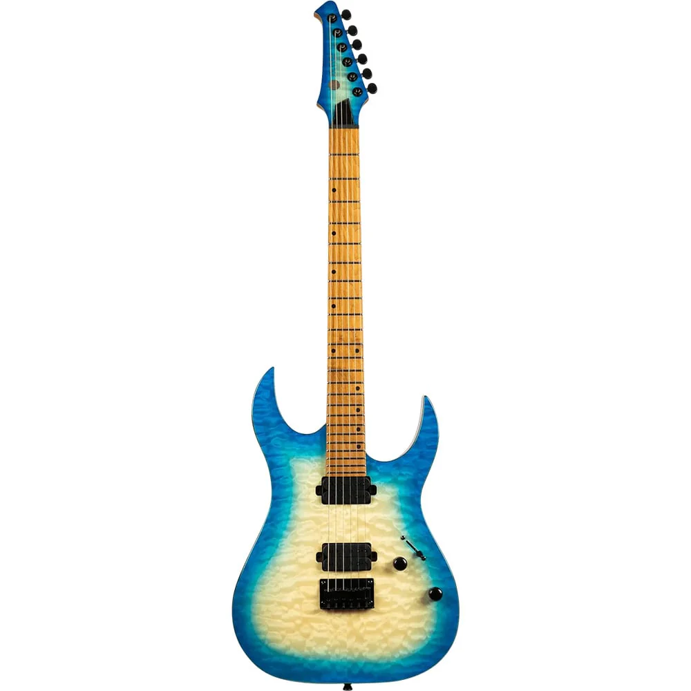 Spira S500QAB Electric Guitar Quilted Maple Top (Transparent Aqua Blue)